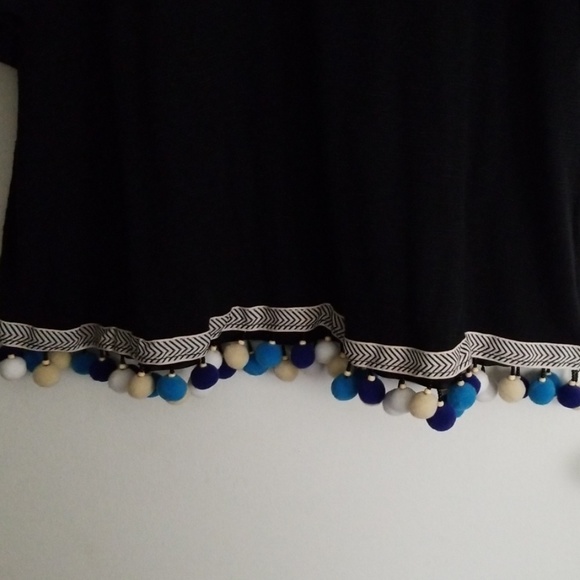 🍎 CalStyle Pom Pom Taping Bohemian Tunic - Picture 3 of 8